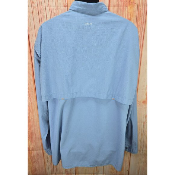 Orvis Mens Blue Fishing Shirt XXL Nylon & Polyester - Picture 2 of 9